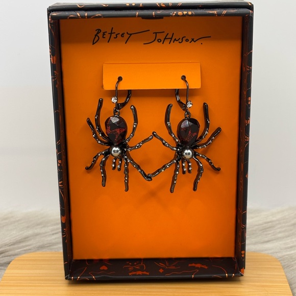 Betsey Johnson Spider Earrings - Picture 1 of 1